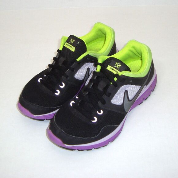 Nike Womens Lunarfly 4 Athletic Running Sneakers Lunarlon Purple Black - Picture 3 of 10